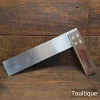 Crisp Vintage 12” Marples Mahogany & Brass Carpenters Square - Good Condition