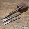 3 Small Vintage Cold Chisels - Refurbished Sharpened Ready To Use