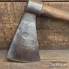 Antique European Hand Axe ’S’ Branding Mark Rustic Handle - Ready Tor Use