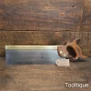 Antique 12” Drabble & Sanderson Brass Back Tenon Saw 13 TPI - Fully Refurbished