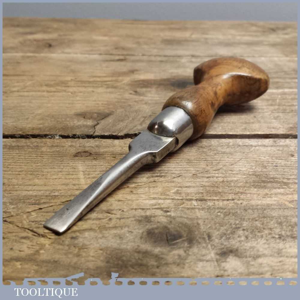 Vintage Coffin Makers Wooden Handled Screwdriver
