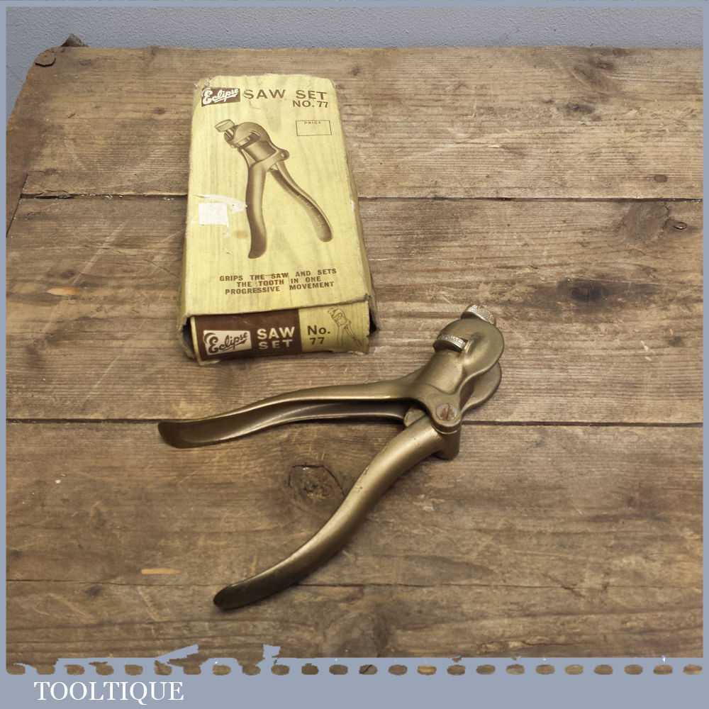 Good Vintage Eclipse No: 77 Saw Set – Saw Sharpening accessory – Boxed Tool