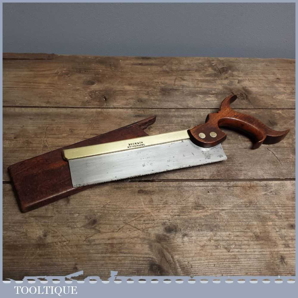 Superb Antique Buck & Co Whitechapel Dovetail Saw & Cover c1840’s