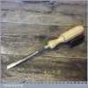 Vintage H Taylor Acorn 3/8” Straight Wood Carving Gouge Chisel