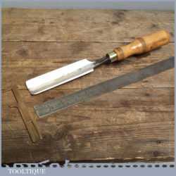 Vintage Wide Forged Steel Firmer Chisel by Issac Greaves of Sheffield