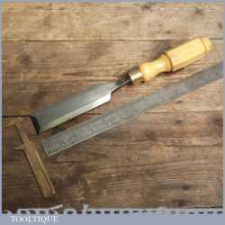 Vintage Forged Steel Bevel Edge Chisel By Brades - 1 ½” Wide