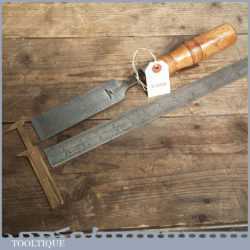 Vintage Forged Steel Firmer Bevel Edge Chisel - W K & G Peace Eagle Works