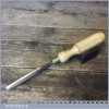 Vintage Henry Taylor Acorn 7/16” Straight Wood Carving Gouge Chisel - Sharpened Honed