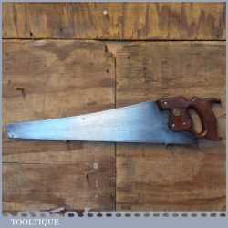 Vintage 22” Henry Disston Philadelphia USA D8 Cross Cut Panel Saw 11 TPI - Sharpened