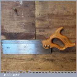  Vintage Tyzack & Son Ltd 10” Steel Back Tenon Saw 15 TPI - Sharpened