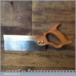 Vintage Mawhood Bros 8” Brass Back Dovetail Saw 15 TPI - Sharpened