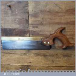 Vintage Fitzwilliam & Co 8” Brass Back Dovetail Saw 11 TPI - Sharpened