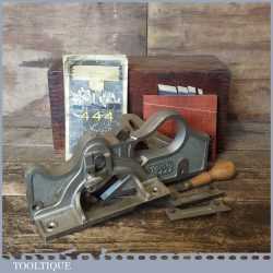 Rare Near Mint Vintage Stanley USA No: 444 Dovetail Tongue And Groove Plane