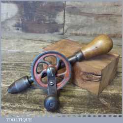 Small Vintage Single Pinion Egg Beater Hand Drill - Good Condition