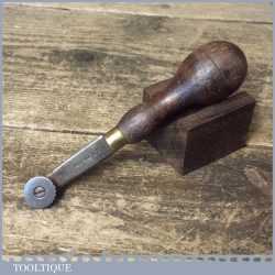 Vintage Cobblers Leatherworking Fudge Wheel Beech Handle - Good Condition