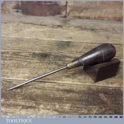 Vintage Saddler’s Leatherworking Awl Rosewood Handle - Good Condition