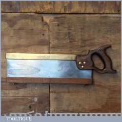 Vintage Taylor Brothers 14” Brass Back Bench Saw 11 TPI - Sharpened
