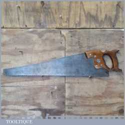 Vintage Canadian Disston 26” Rip Handsaw 6 TPI - Sharpened