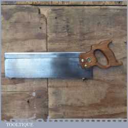 Vintage Henry Disston Philadelphia USA 14” Steel Back Bench Saw 12 TPI - Sharpened