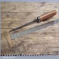 Vintage Forged Steel Mortice Chisel 1/8” Wide