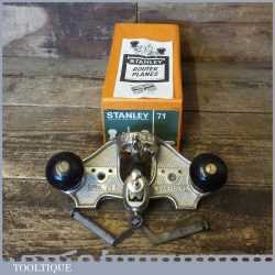 Vintage Near Mint Boxed Stanley England No: 71 Hand Router Plane Complete