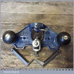 Vintage Record No: 071 Hand Router Plane - Depth Stop 3 Irons