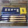 Vintage Boxed Set 3 No: Marples No: M1005 Wood Turning Chisel Tools