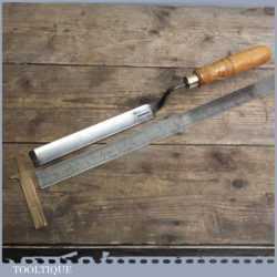 Vintage 1 1/8” Forged Steel Paring Cranked Gouge Chisel By Stormont