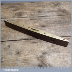 Vintage 12” Rosewood And Brass Boat Level By Marples And Sons