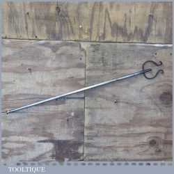 Unusual Vintage Custom Made Glass Blowing Pipe With Shaping Guides