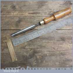 Vintage 9/16” Wide Forged Steel Gouge Chisel By Addis