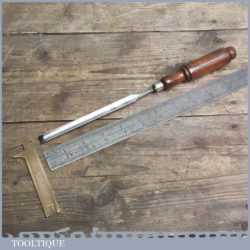 Vintage 9/32” Wide Forged Steel Gouge Chisel - Sharpened and Honed