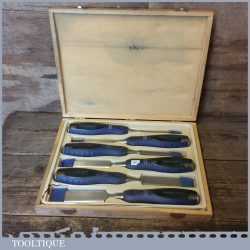 Vintage Boxed Cabinet Maker 6 Piece Bevel Edge Chisel Set - Little Used