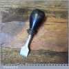 Antique Leatherworking ½” Button Hole Chisel Ebony Handle - Good Condition