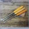 Vintage Set 3 Sorby Carpenter’s Incannel Gouge Chisels ¼” 3/8” & 1/2” - Sharpened Honed