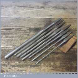 Vintage Set 8 No: Carpenters Spoon Bits - Good Condition