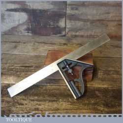 Vintage Stanley USA H1222 ½” Steel Adjustable Combination Square - Refurbished