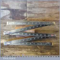 Vintage 5 ft Rabone No: 1530 Folding Ruler Ebonised Finish - Good Condition