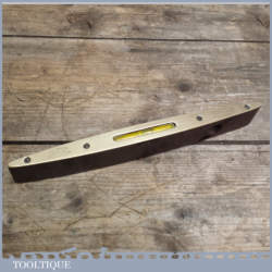 Vintage 12” Rosewood Brass Boat Level By J Rabone And Sons No: 1625