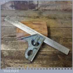 Vintage Rabone Chesterman No: 1912 Steel Adjustable Combination Square