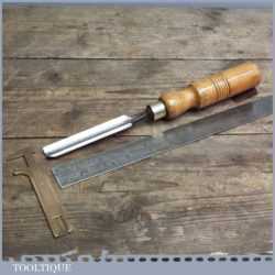 Vintage Forged Steel 3/4” Wide Bevel Edge Chisel Made In Sheffield