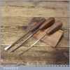 Set Of 3 No: S J Addis Vintage Wood Carving Chisels - Good Condition