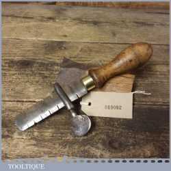 Vintage Old English Saw Wrest Set Beechwood Handle Steel Guide