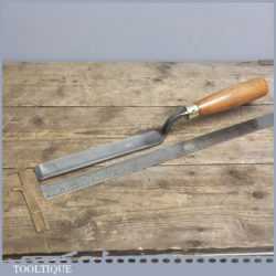 Vintage 1 1/4" Cranked Paring Gouge Chisel By ASLEY ILES