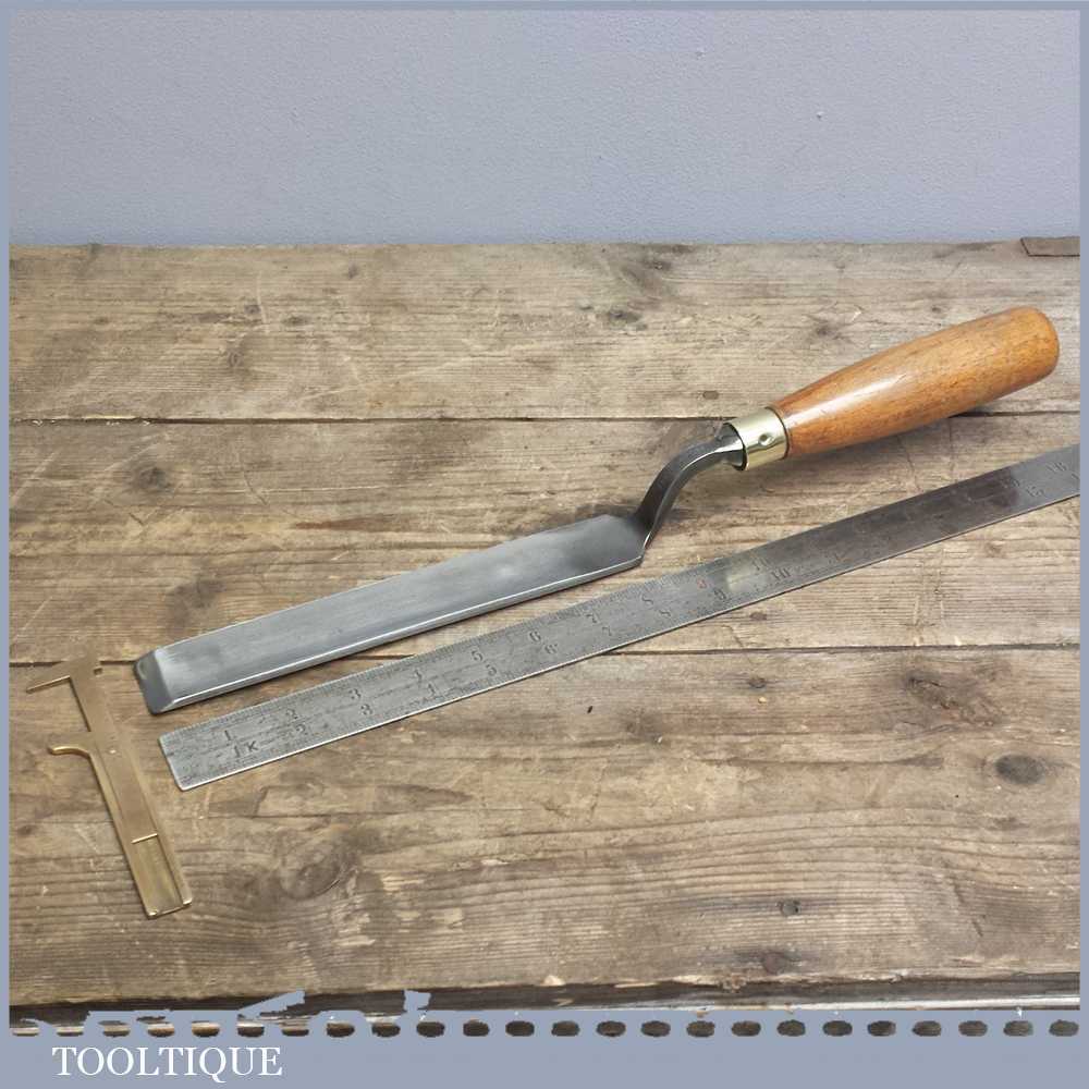 Vintage 1 1/4" Cranked Paring Gouge Chisel By ASLEY ILES