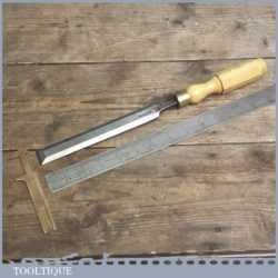 Vintage Forged Steel 1" Wide Bevel Edge Paring Chisel By STORMONT