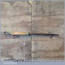 Vintage Sheffield Butchers Knife Sharpening Steel Horn Handle