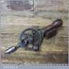 Very Rare Antique Millers Falls USA No:1 Early Frame Hand Drill Pat Dated 1877