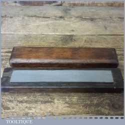 Vintage 8 ¼” x 1 ¼” Welsh Slate Fine Grit Oilstone Box - Good Condition