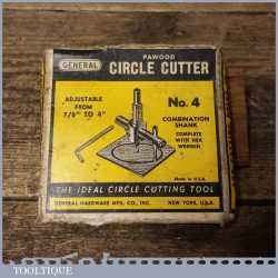 Vintage Boxed GHM Co USA Circular Cutting Tool Drill Brace - Good Condition